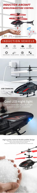 2 Channel Gesture Control Helicopter RC Remote Induction Aircraft