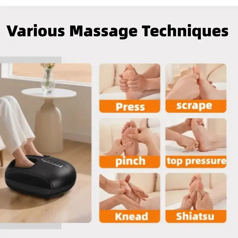 Jinkairui Fully Wrapped Foot Massage Machine Automatic Roller Kneading Soles Foot Massager Airbag Pressing Foot Massager