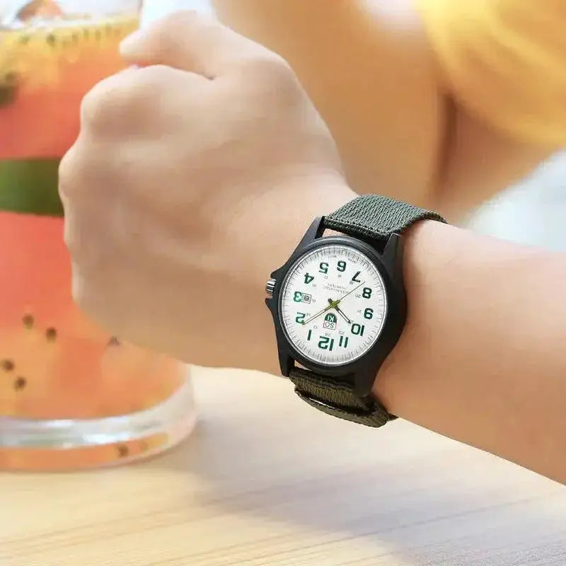 Nylon Strap Couple Watch Set For Stylish Gift For Couples