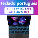 Backlit Keyboard for iPad with Trackpad and Adjustable Angles