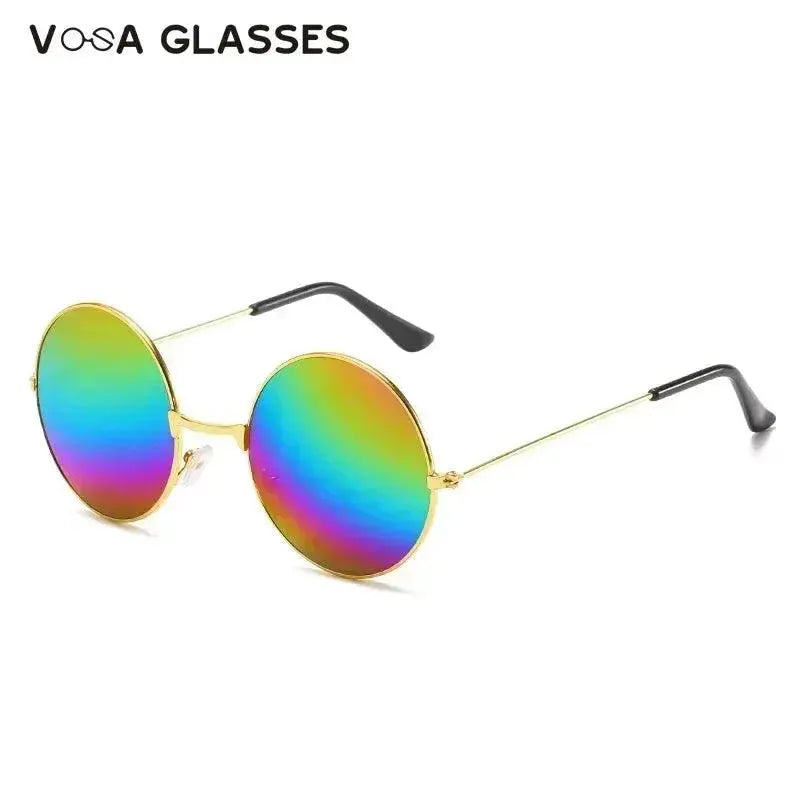 Trendy Retro Round Metal Sunglasses For Men And Women