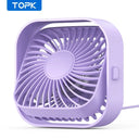 TOPK USB Portable Mini Fan 3 Speed 360°Rotatable Desk Fan
