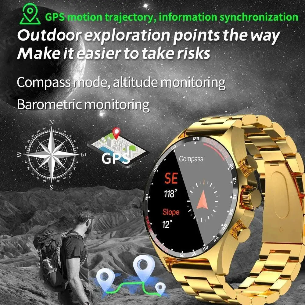 Men's Adventure Smartwatch GPS Health Monitor Bluetooth Call
