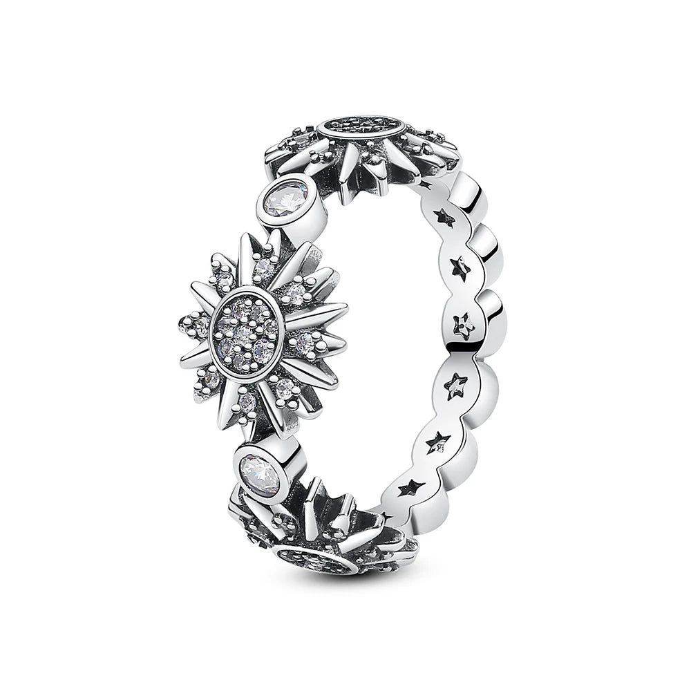 Sterling Silver Ring Sun Moon