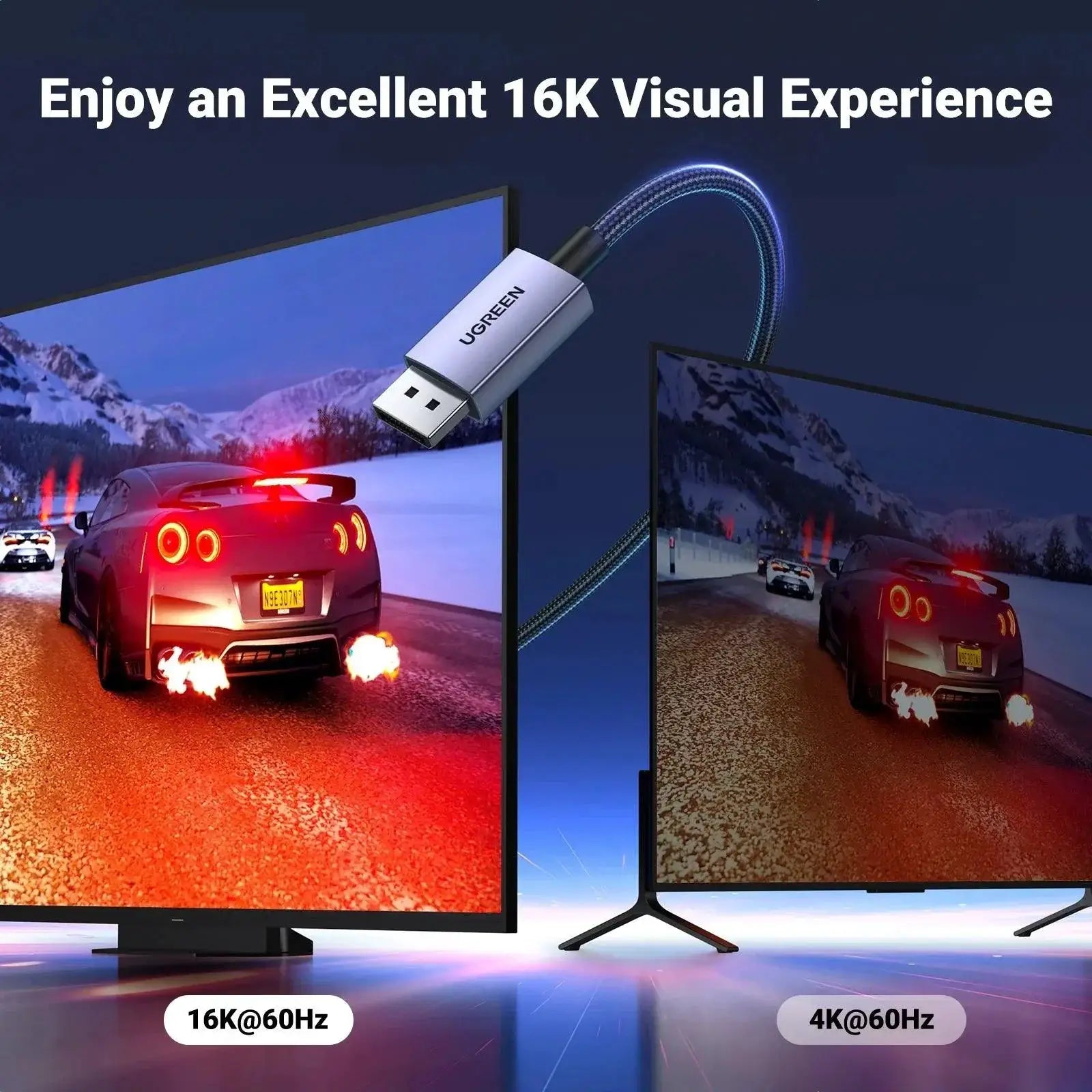 16K DisplayPort Cable Ultimate Video and Audio Quality