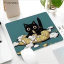 Black Cat Gaming Mousepad Stylish Desk Mat for Work Play