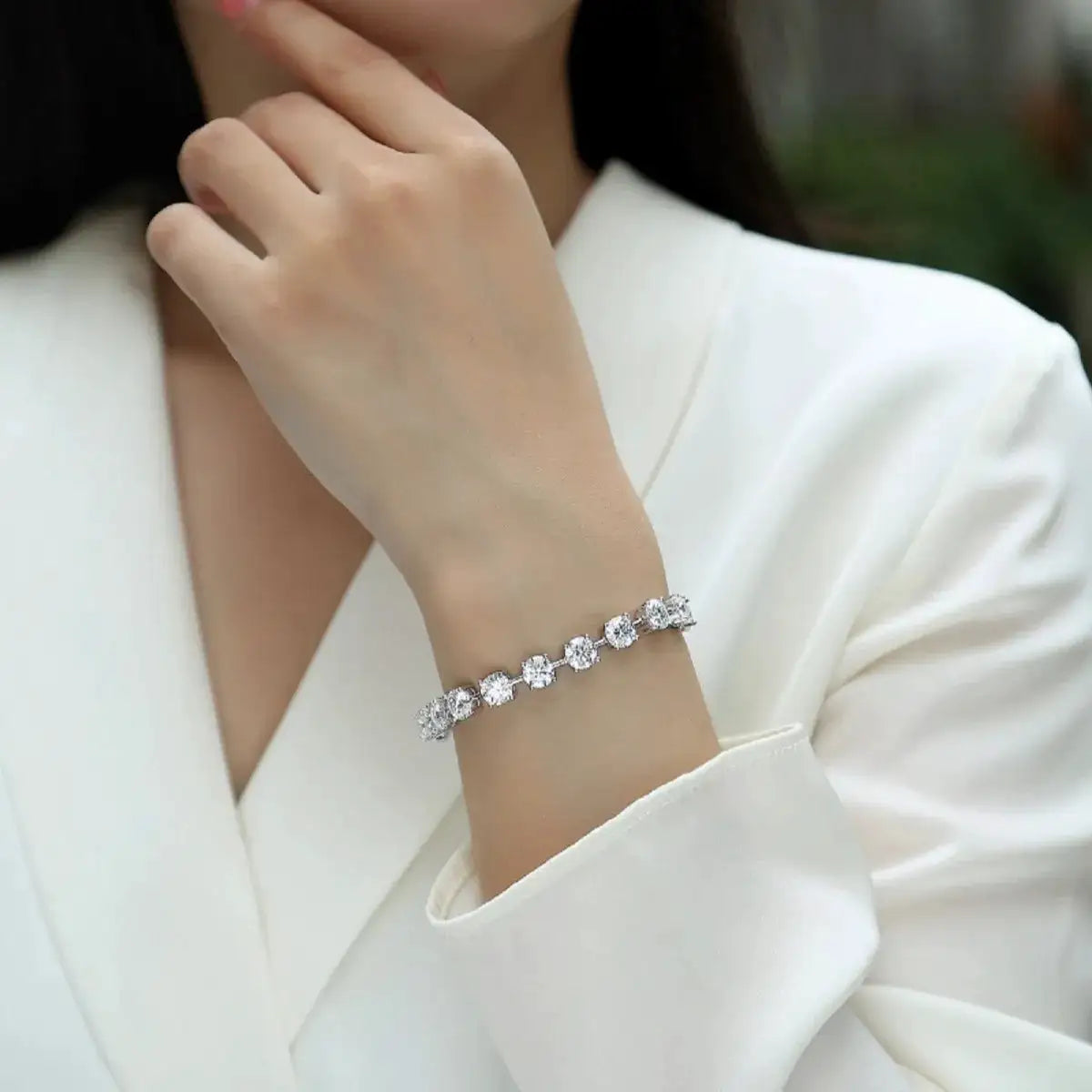 Elegant Gold Moissanite Tennis Bracelet — product image 1