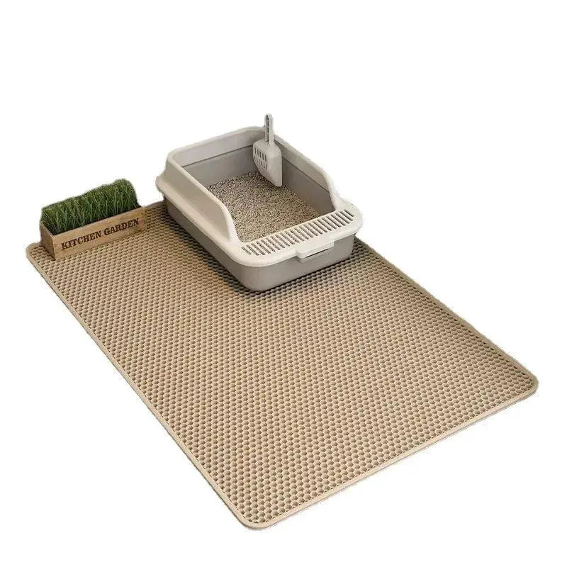 Double Layer Non Slip Cat Litter Mat Hygienic Durable