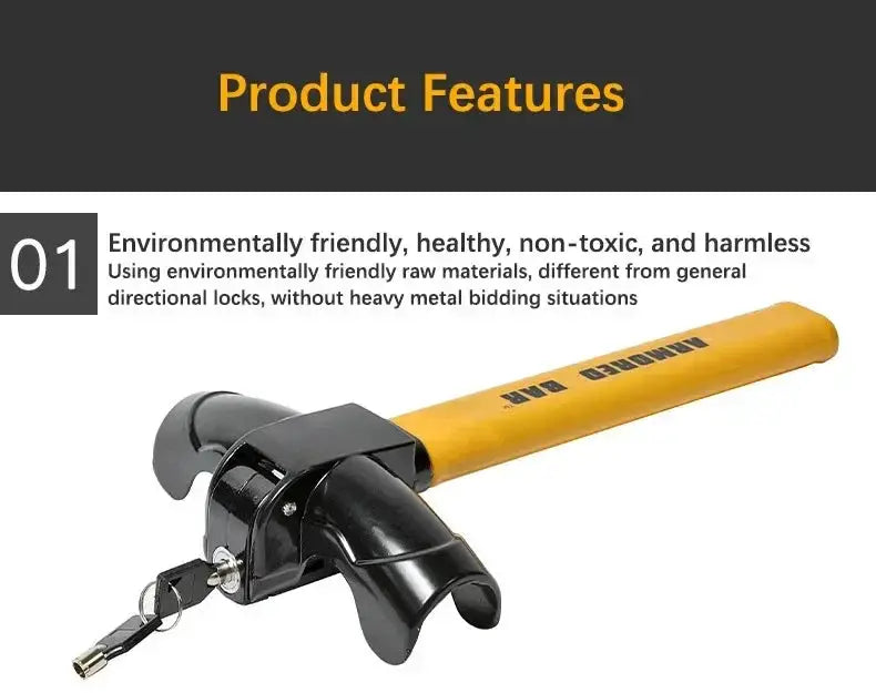 Universal Car Steering Wheel Lock Maximum Security - OurLum.com