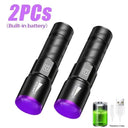 Zoomable UV Flashlight - Rechargeable Pet Detector