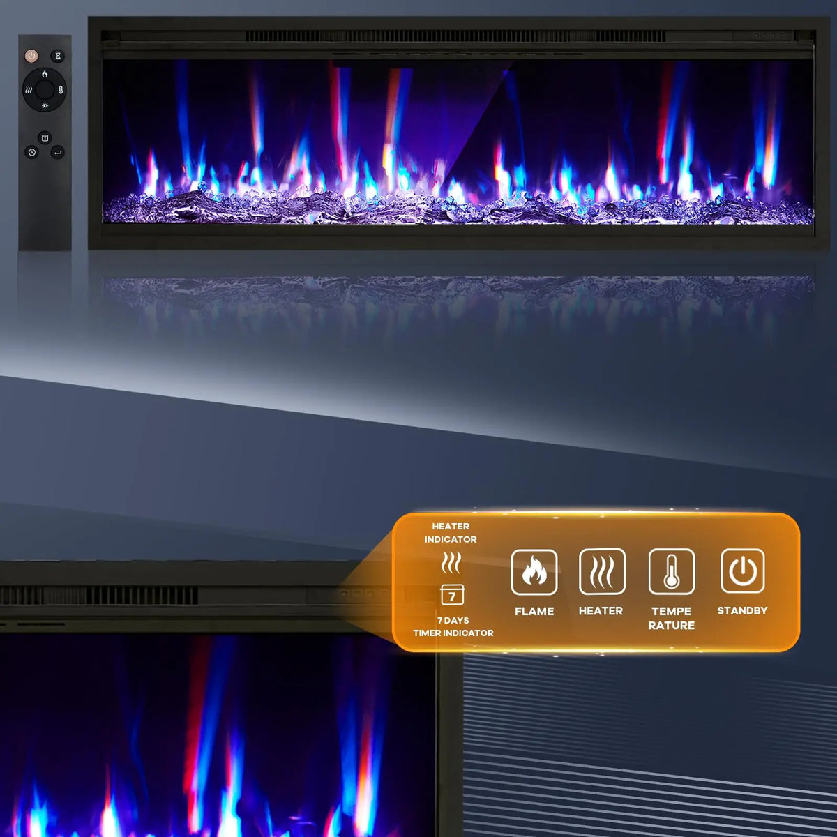 Electric Slim Fireplace