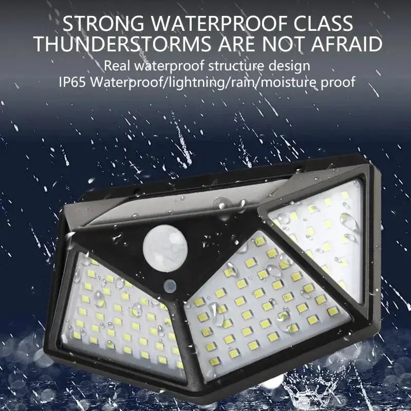 100LED Solar Wall Lamp Outdoor Waterproof Motion Sensor - OurLum.com
