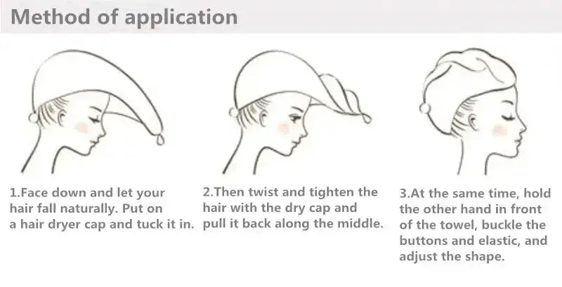 Double Thick Dry Hair Towel Dual Sides Cap For Hair Drying
