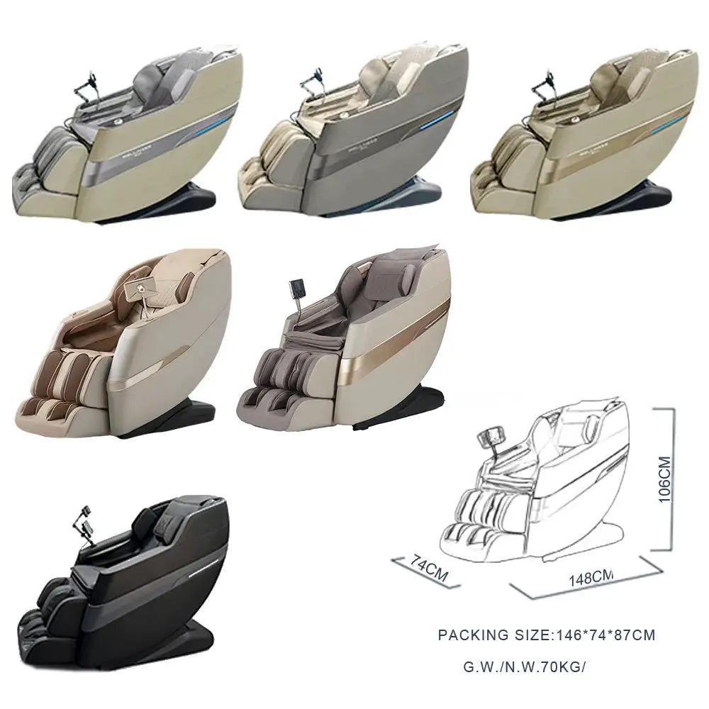 Coofull Best New Custom Portable Luxury Massage Chair with 5D Zero Gravity Full Body Shiatsu Foot Massager Bluetooth System