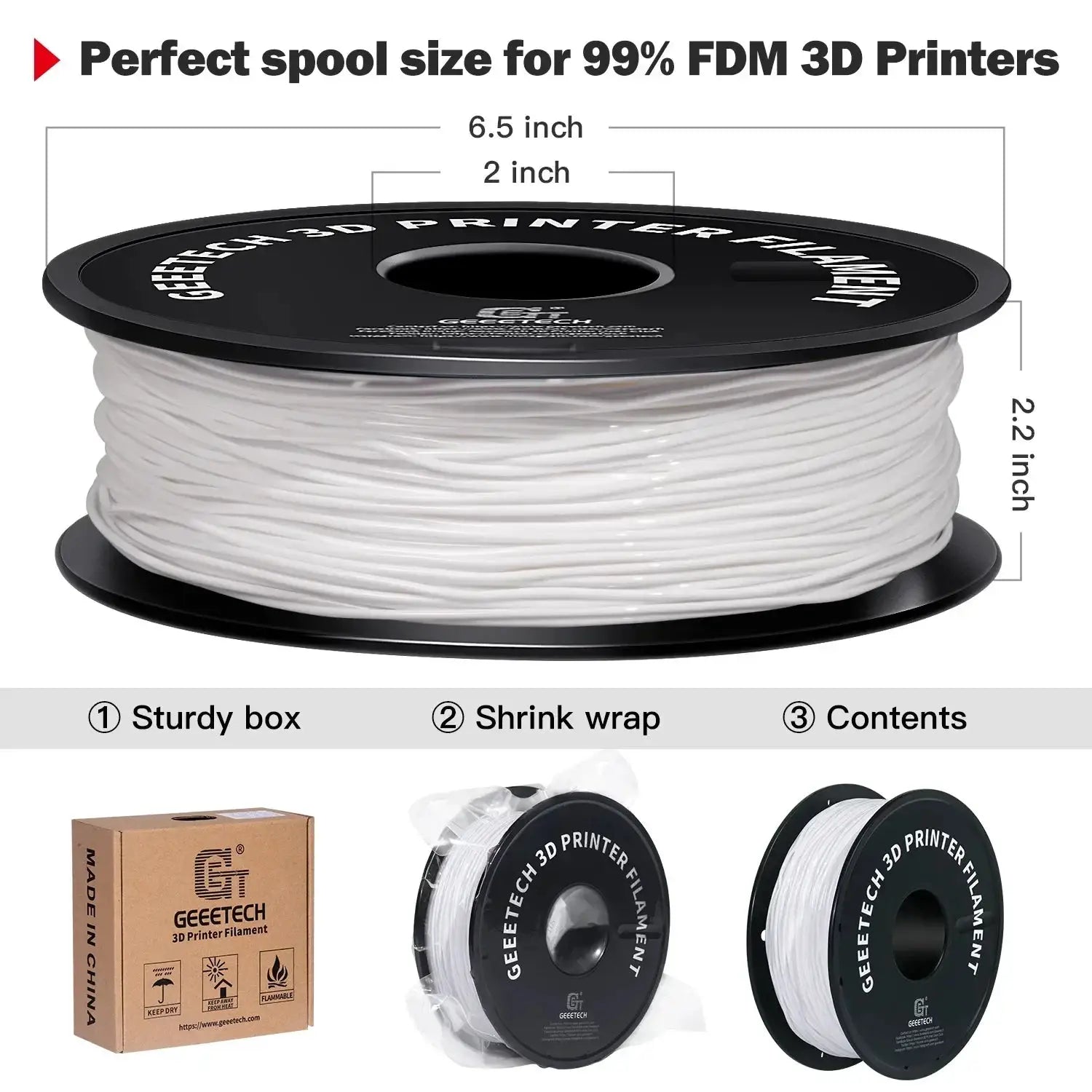 Geeetech TPU 3D Printer Flexible Filament 1kg 1.75mm Spool