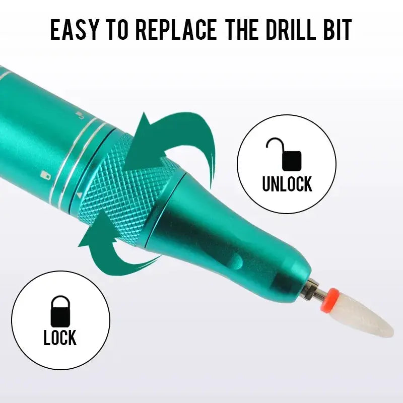 35000RPM Rechargeable Nail Drill Portable E File For Home
