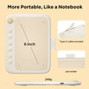 Ugee Q6 Graphic Tablet Drawing Tablet for Kids Android PC Mac