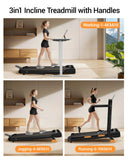 UMAY 2 In 1 Foldable Treadmill 15 Percent Incline Silent Motor