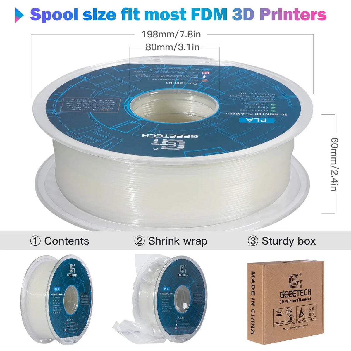 Glow-in-the-Dark PLA Filament for Luminous Models — product view 3