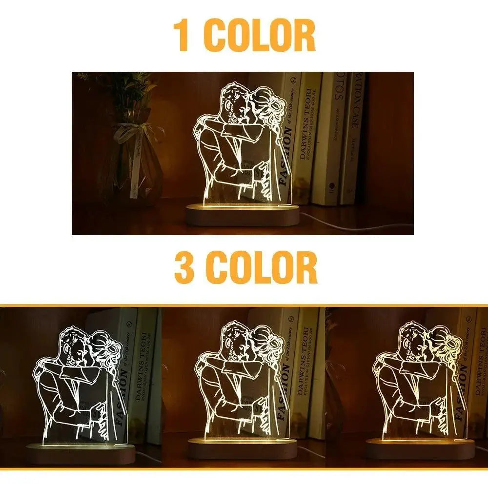 Personalized 3D Photo Lamp Custom Night Light Unique Gift