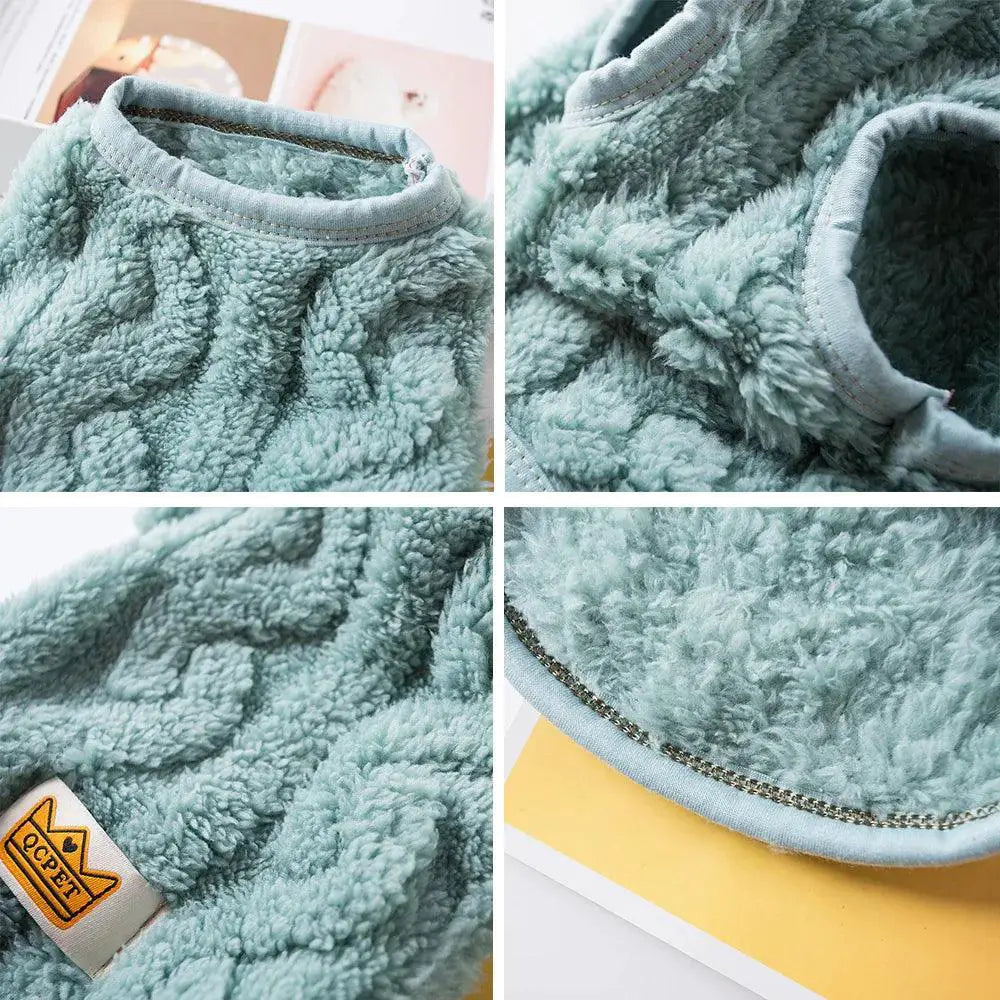 Cozy Fleece Pet Sweater For Small Cats And Dogs Warm Coat