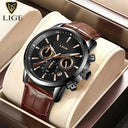 Chronograph Business Watch: LIGE Men's Luxury Timepiece