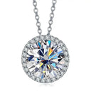 Moissanite Pendant Necklace in Sterling Silver Carat Classic