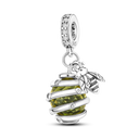 Sterling Silver Inlaid Zircon Beads