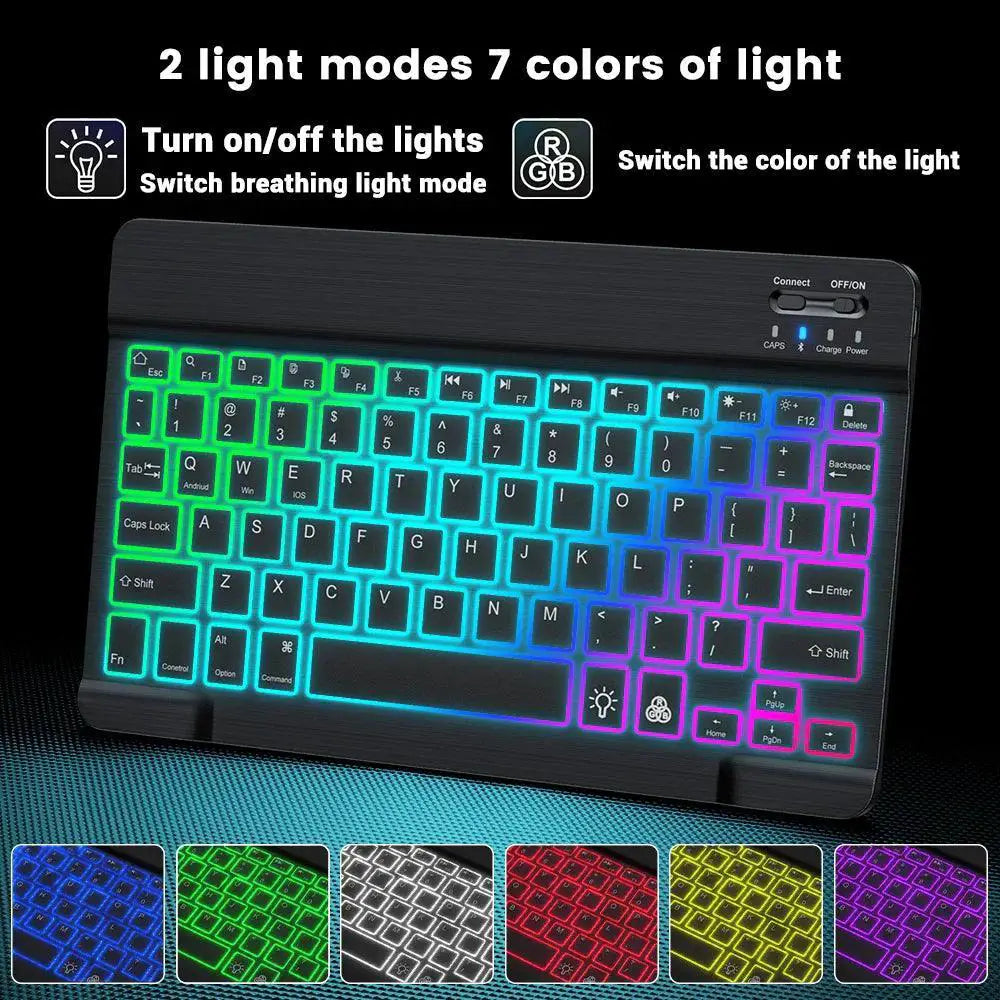 EMTRA Multilingual Backlit Keyboard And Mouse Portable Power