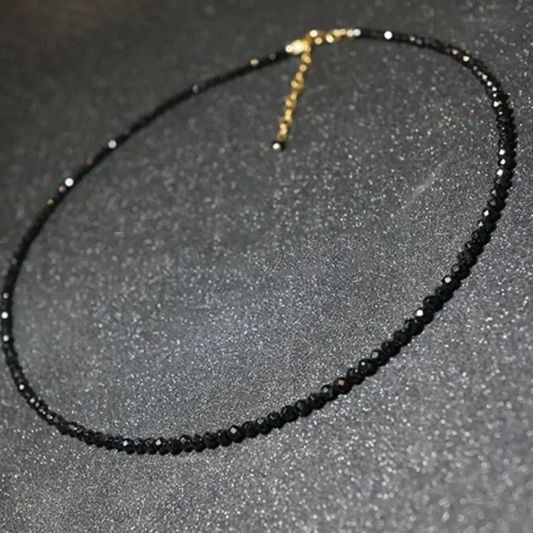 Black Beads Short Necklace For Women Fashion Brand Choker