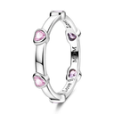 Sterling Silver Ring Sparking Purple
