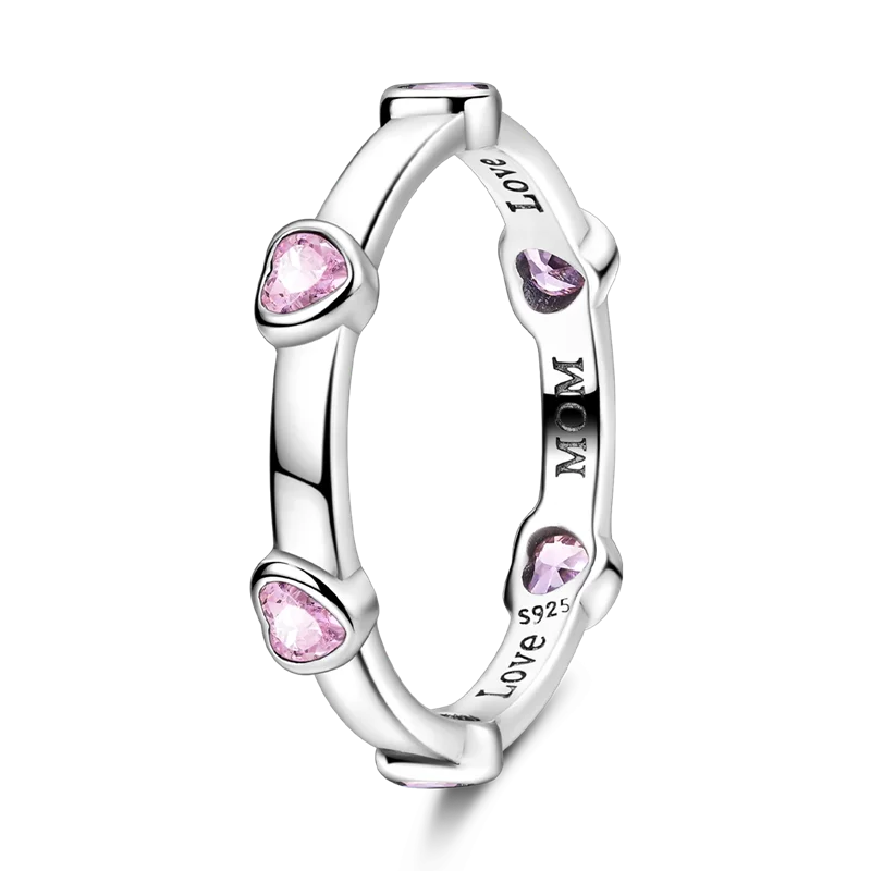 Sterling Silver Ring Sparking Purple