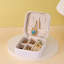 Jewelry Storage Box: Travel Organizer Leather Case