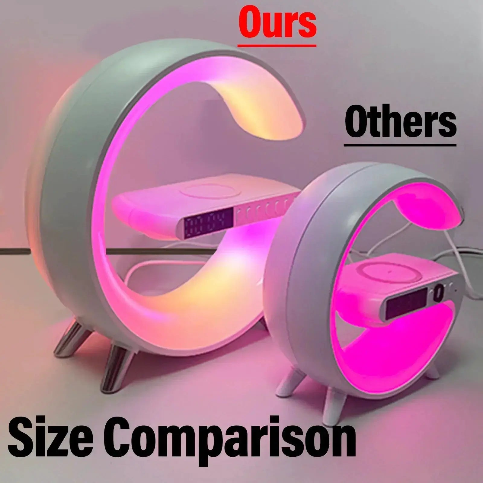 G Wireless Charger Clock Stand Bluetooth Speaker Night Light - OurLum.com