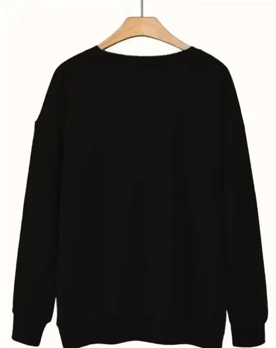 Crew Neck Leopard Graphic Sweatshirt