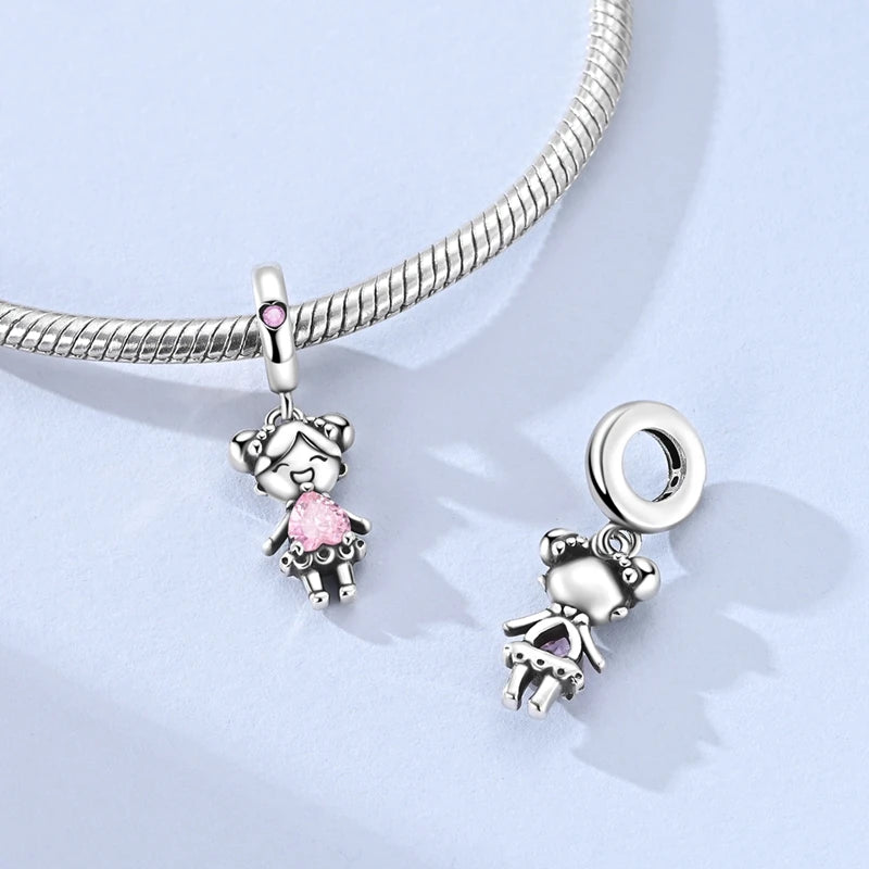 Silver Sterling Charm Beads Pendant