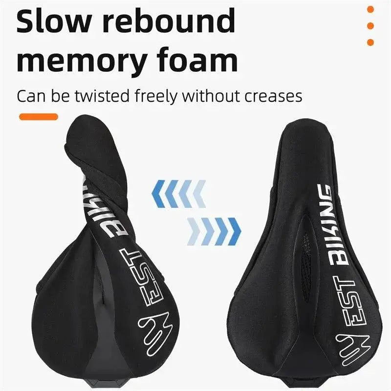 Six Color Gel Memory Foam Bicycle Seat Cover For Comfort