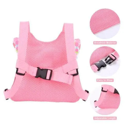 Toddler Leash Safety Backpack Pink Anti Loss Traction Rope