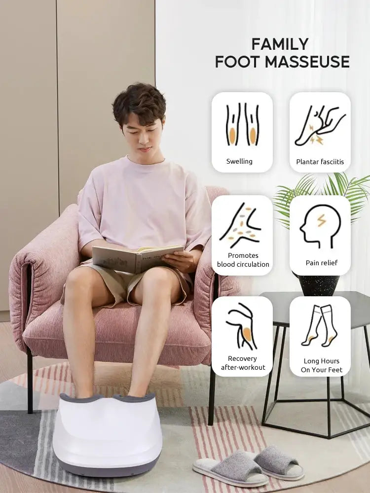 MARESE K821 Electric Foot Massager Machine Kneading Rolling Shiatsu Air Compression Vibration Massage With Heating