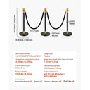 Stanchion Posts With Velvet Ropes Set