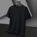 Waffle Round Neck Short Sleeve T Shirt For Men