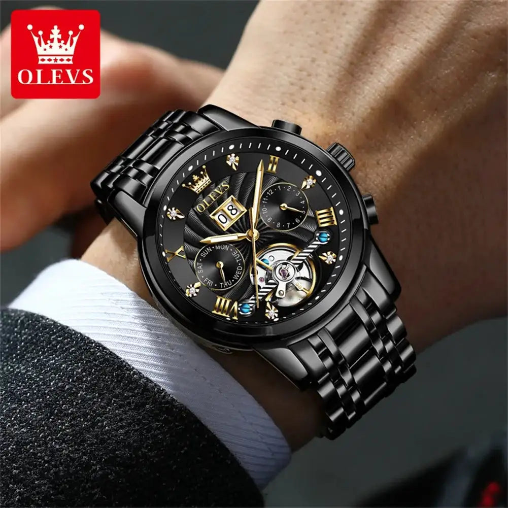 Olevs Men Tourbillon Mechanical Watch — product image 5