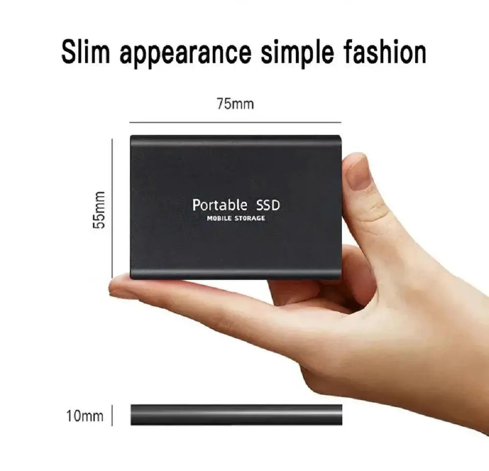 Portable 2TB Mini SSD Drive High Speed External Storage