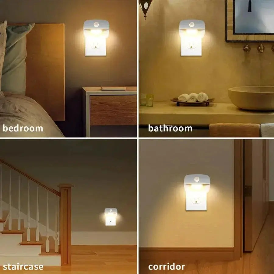 LED Motion Sensor Night Light Smart Wall Lamp For Home