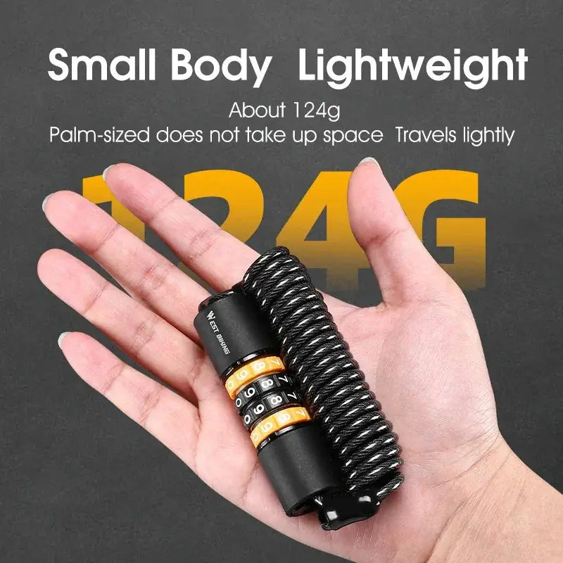 West Biking Portable Anti Theft Combination Lock For Bikes