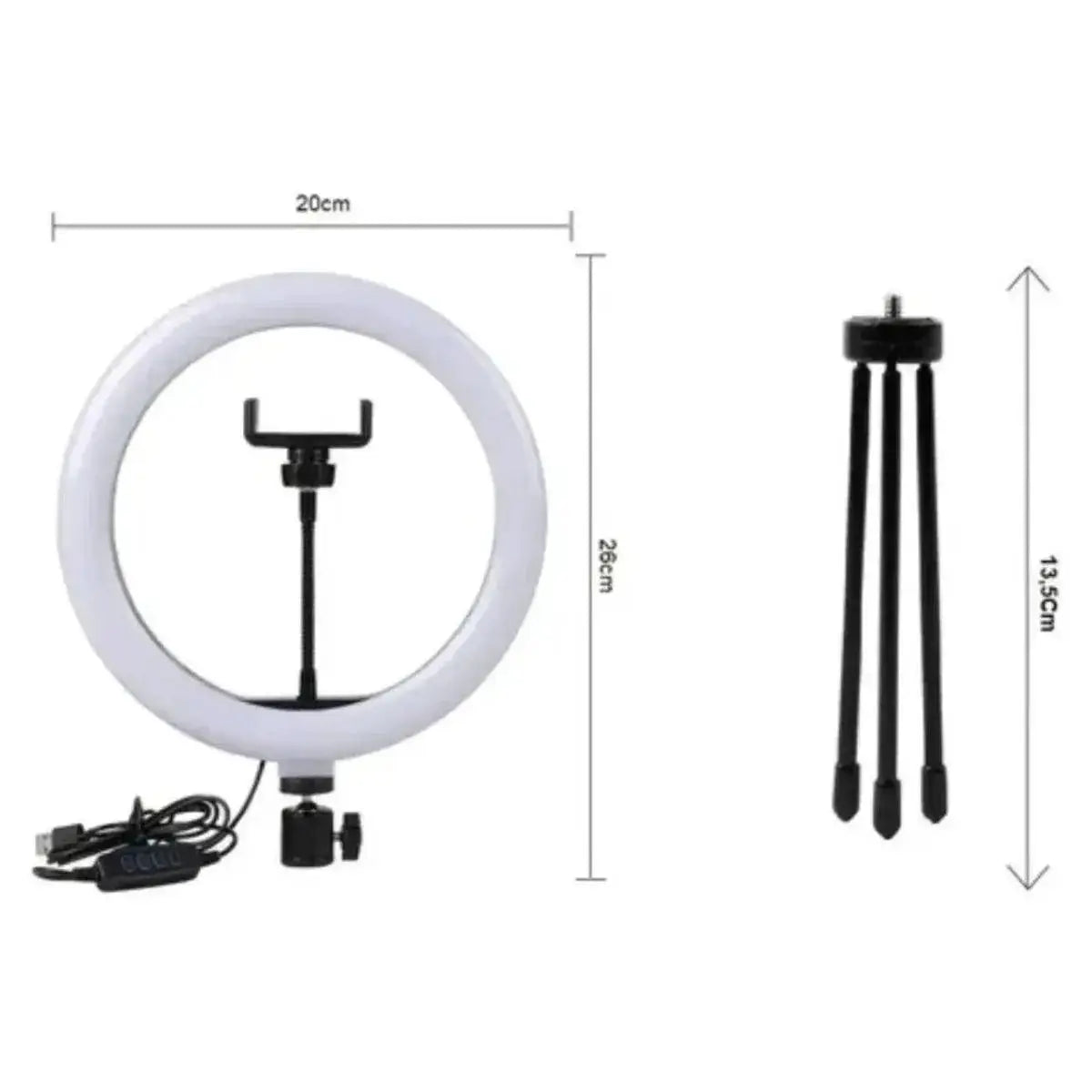 Professional Ring Light Kit With Tripod And Phone Holder