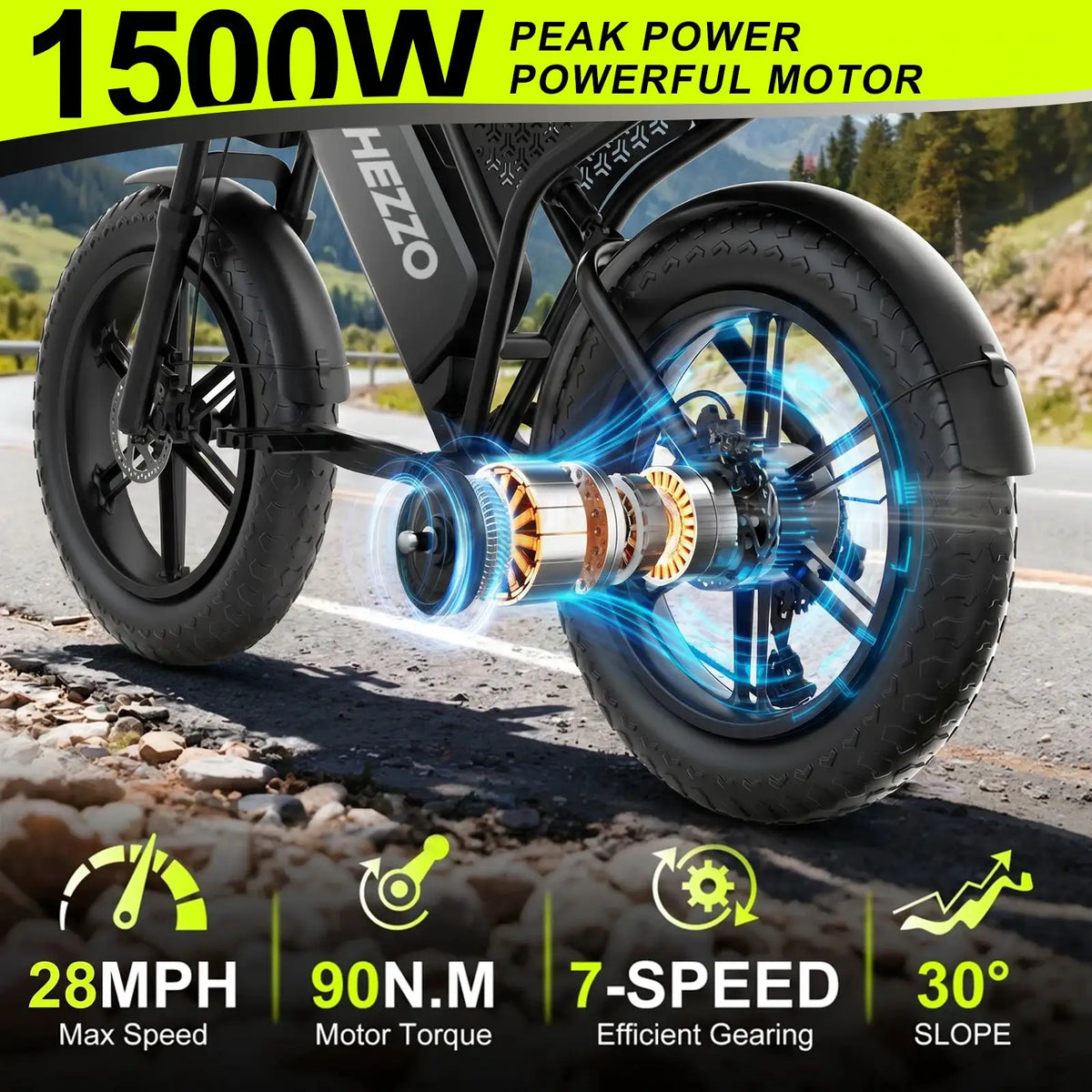 Hezzo K5 Pro Fat Tire E Bike 48V — product view 2