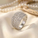Elegant Sterling Silver Silver Moissanite Ring Style AOEFK