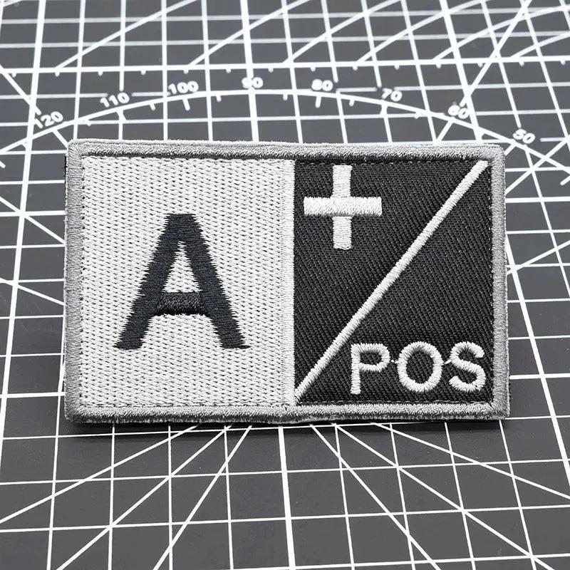 Tactical Blood Type Patch Custom Military Embroidered Gear