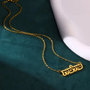 Custom Hollow Style Hebrew Name Necklace Women Jewelry